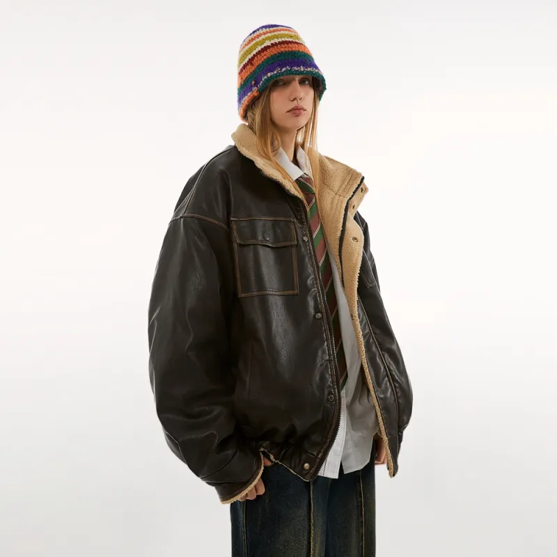 BEETLE TOWN Cotton Lint Jacket Unisex-10