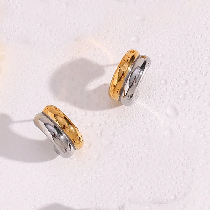 Sanpowa Stainless Steel Earrings Women's-2