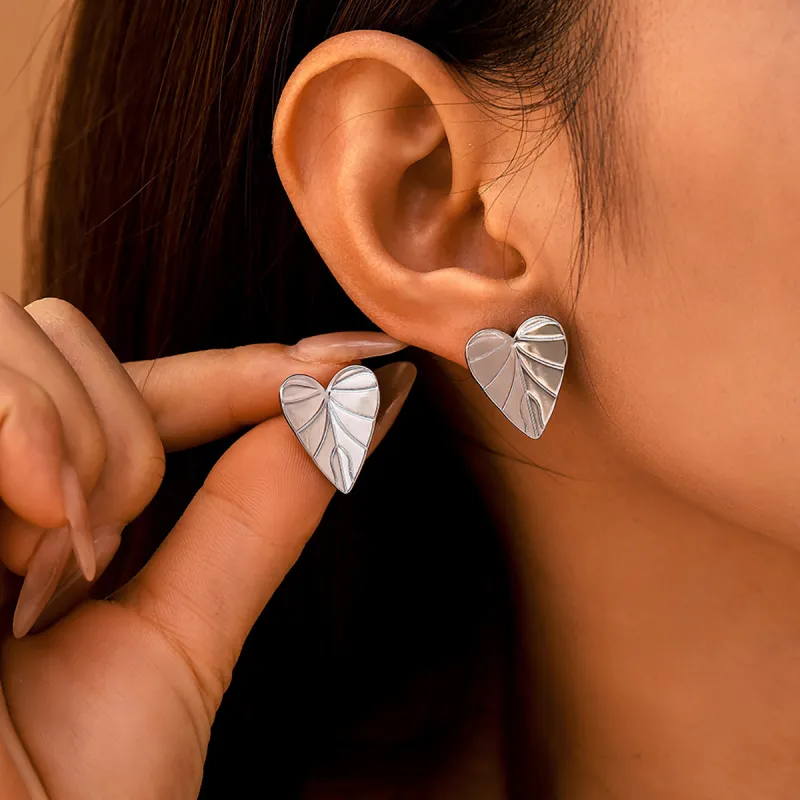 Sanpowa Stainless Steel Earrings Women's-1
