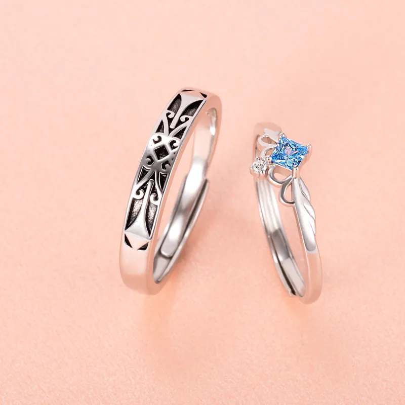Sanpowa 925 Sterling Silver Rings Unisex-2