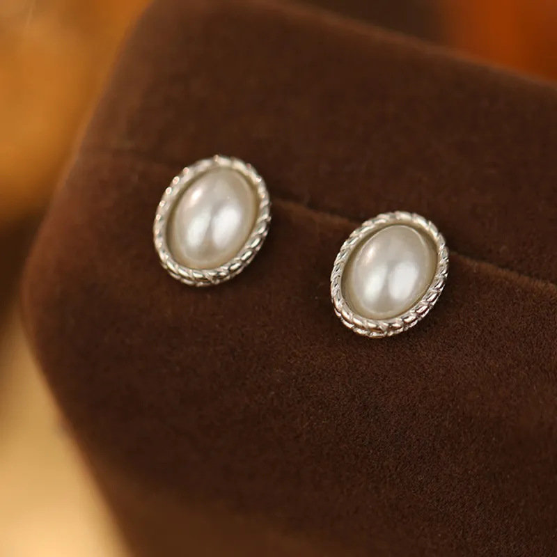 Sanpowa 925 Sterling Silver Stud Earrings Women's-4
