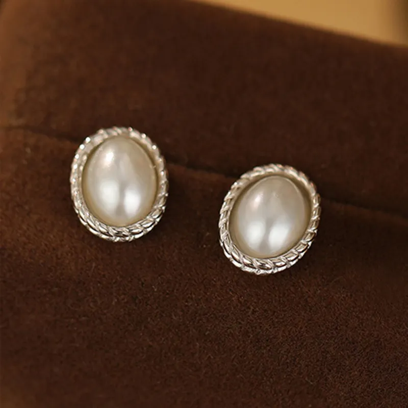 Sanpowa 925 Sterling Silver Stud Earrings Women's-3