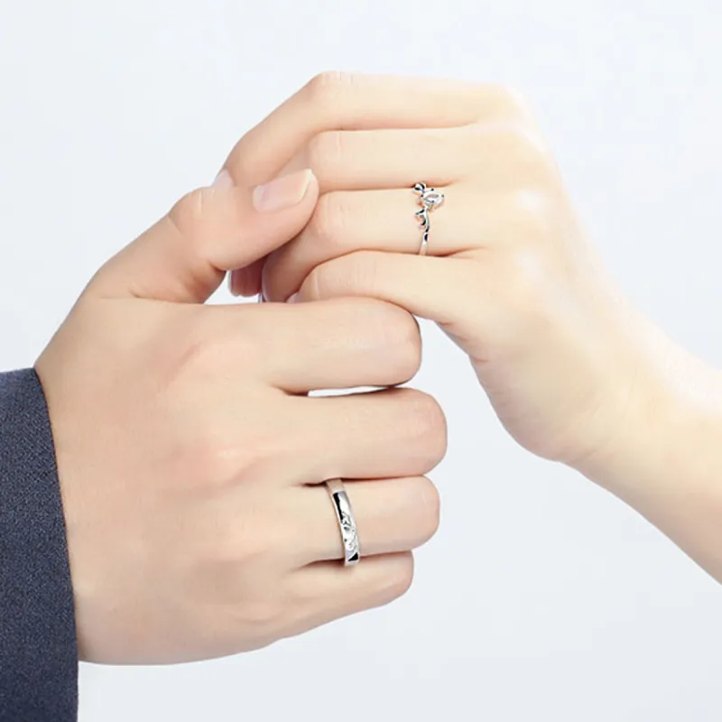 Sanpowa 925 Sterling Silver Rings Unisex-3