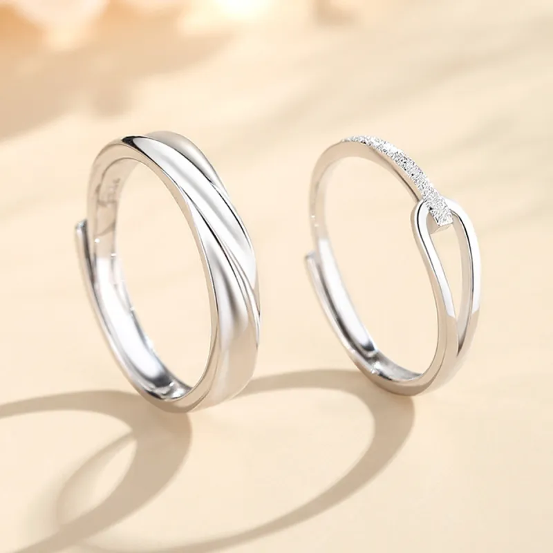 Sanpowa 925 Sterling Silver Rings Unisex-3