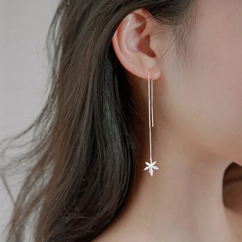 Sanpowa 925 Sterling Silver Drop Earrings Women's-1