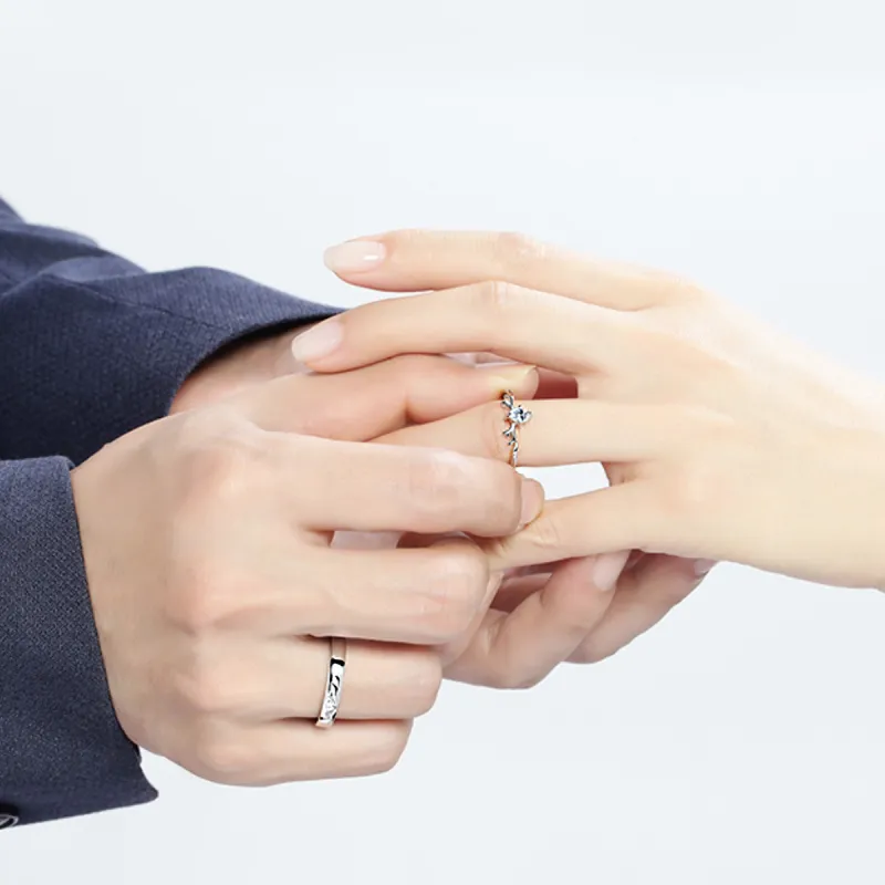 Sanpowa 925 Sterling Silver Rings Unisex-1