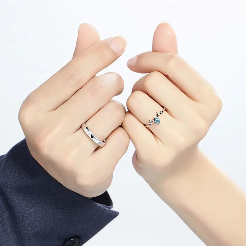Sanpowa 925 Sterling Silver Rings Unisex-4