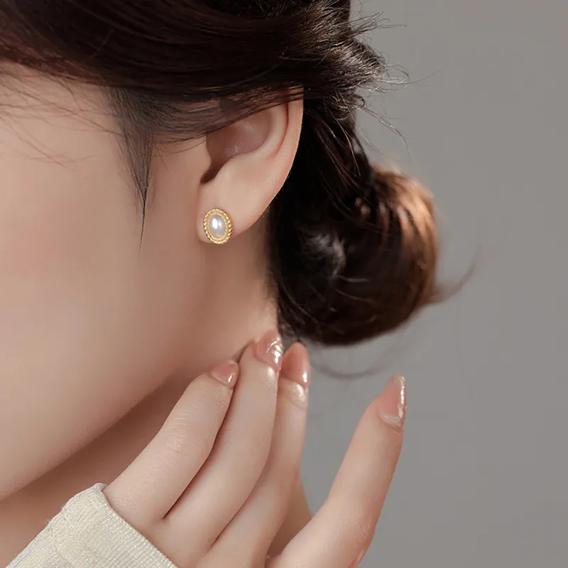 Sanpowa 925 Sterling Silver Stud Earrings Women's-8