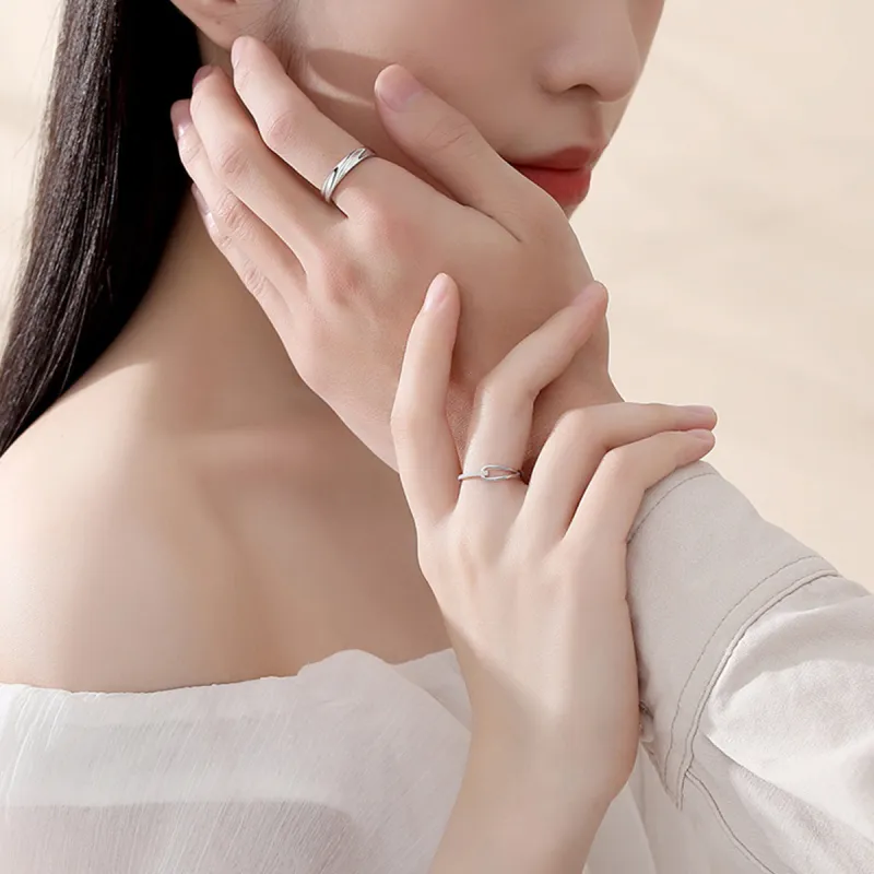 Sanpowa 925 Sterling Silver Rings Unisex-2
