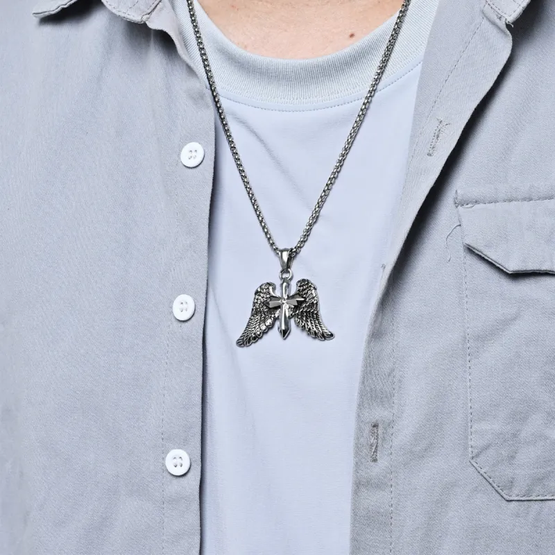 Sanpowa Stainless Steel Necklaces Men's-1