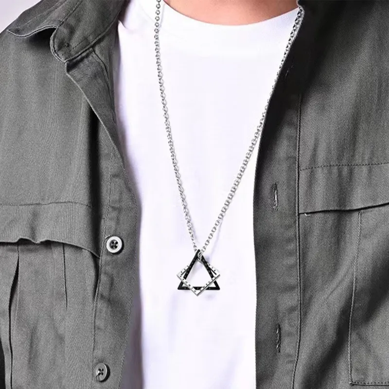 Sanpowa Stainless Steel Necklaces Men's-3