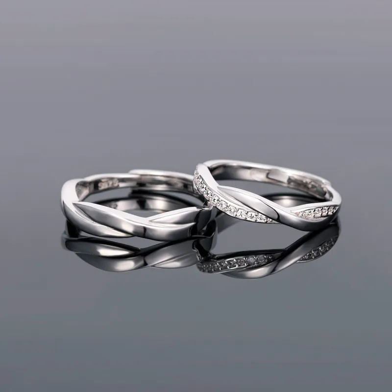 Sanpowa 925 Sterling Silver Rings Unisex-1