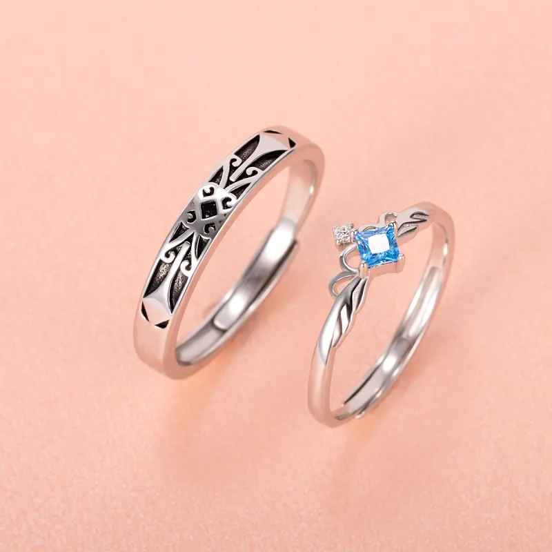 Sanpowa 925 Sterling Silver Rings Unisex-1