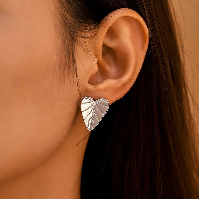 Sanpowa Stainless Steel Earrings Women's-3