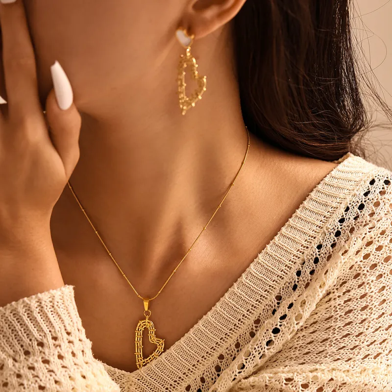 Sanpowa Stainless Steel Earrings Women's-3