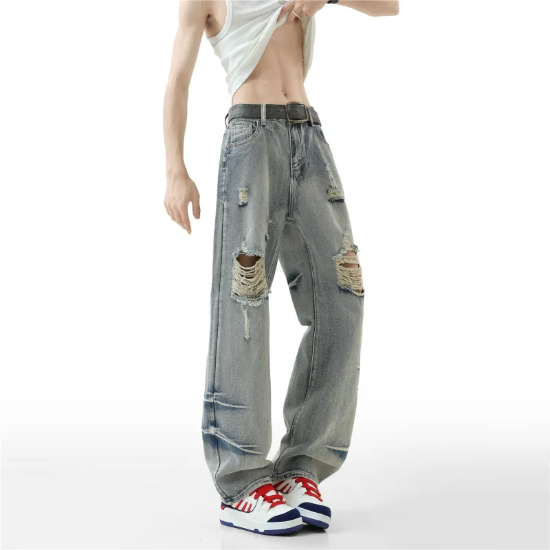 PANDA ADEVIL Jeans Unisex Vintage Blue-1