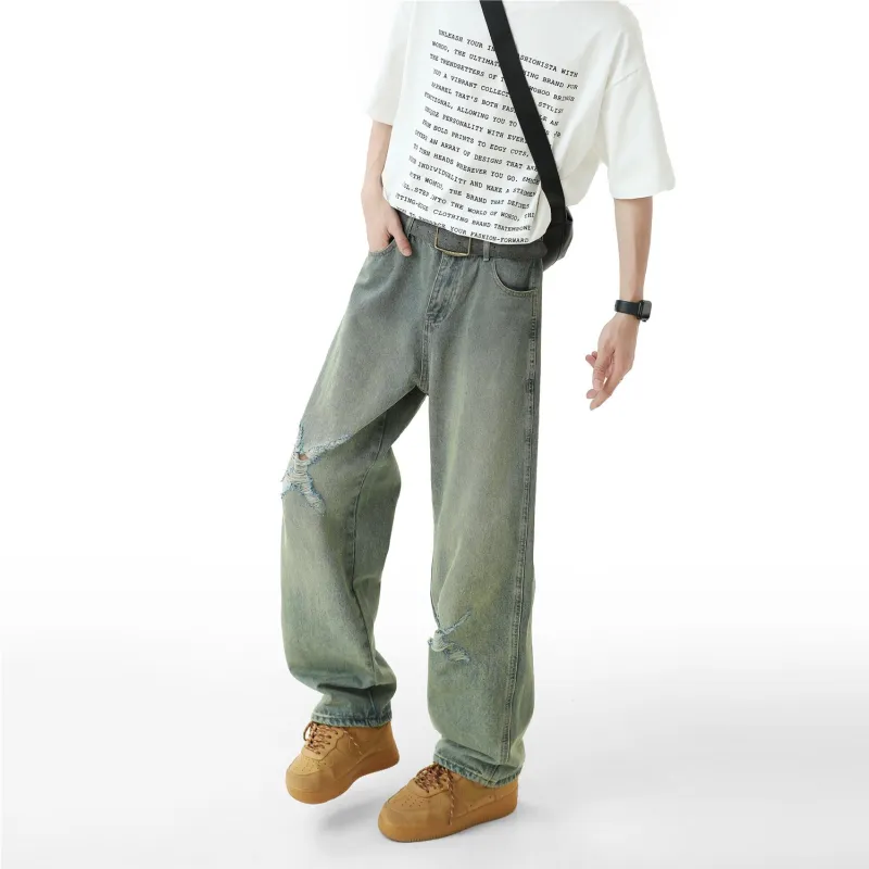 PANDA ADEVIL Jeans Unisex Vintage Blue-1