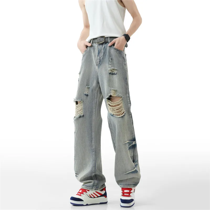 PANDA ADEVIL Jeans Unisex Vintage Blue-3