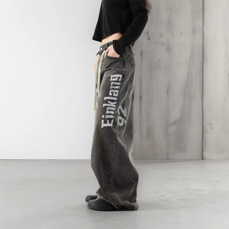 PANDA ADEVIL Jeans Unisex Black Gray-3