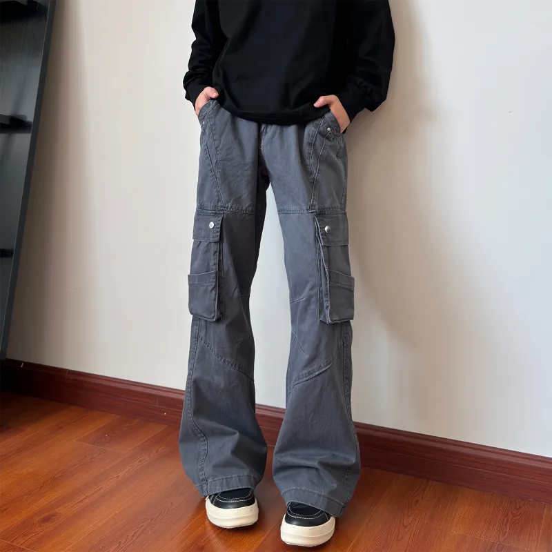 LOOX! Casual Pants Unisex Gray-2