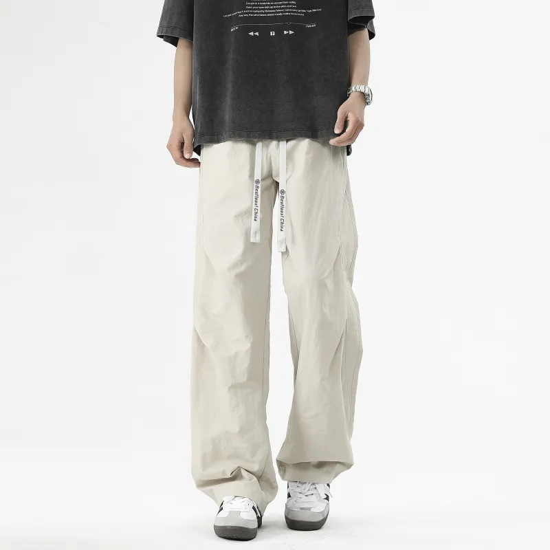 LOOX! Casual Pants Unisex Beige Apricot-3