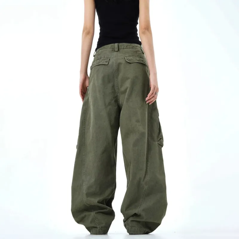 LOOX! Cargo Pants Unisex Army Green-3
