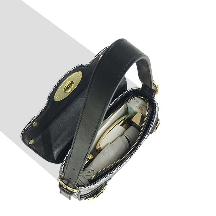 MACK JODAER Synthetic Leather Shoulder Bag Regular Women's Black-6