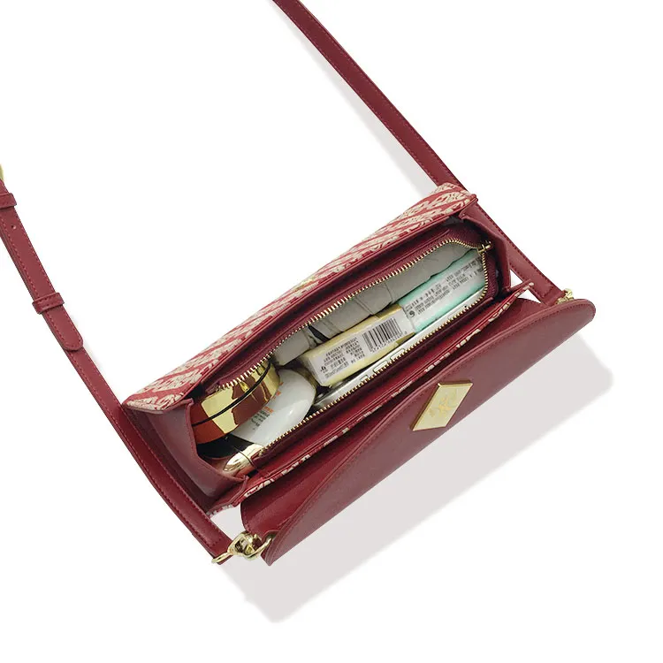 MACK JODAER Synthetic Leather Shoulder Bag, Crossbody Bag Regular Women's Burgundy-6