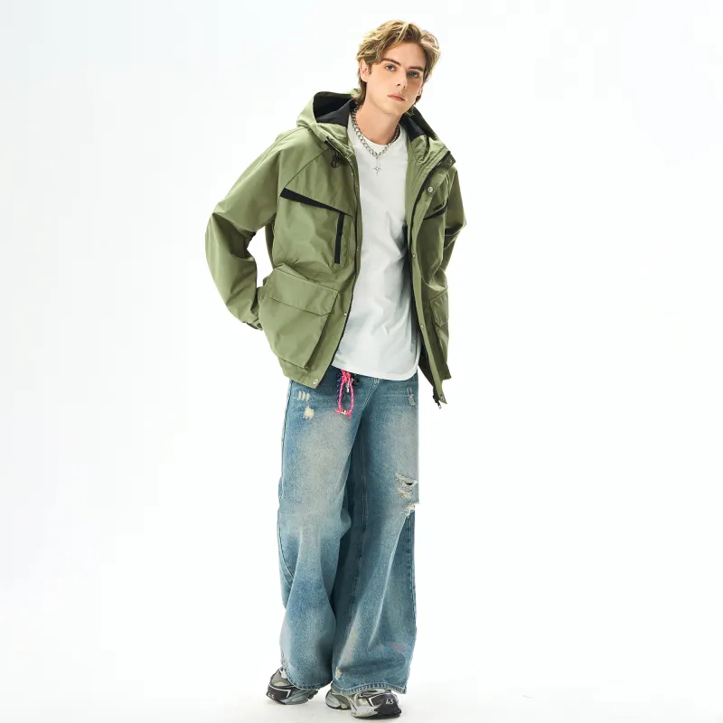 MESUCA Waterproof And Windproof Windbreaker Jacket Unisex-21
