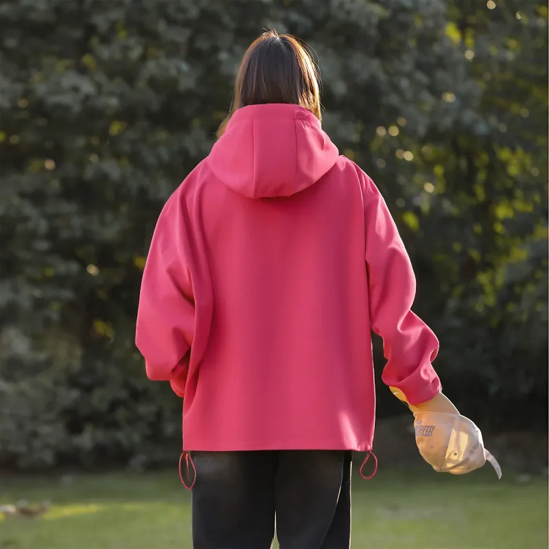 MESUCA Waterproof And Windproof Windbreaker Jacket Unisex Floyd Pink-2