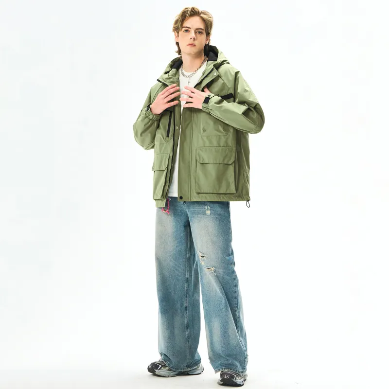 MESUCA Waterproof And Windproof Windbreaker Jacket Unisex-19