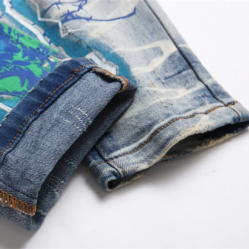 PAINT STAIN Jeans Unisex Indigo-2