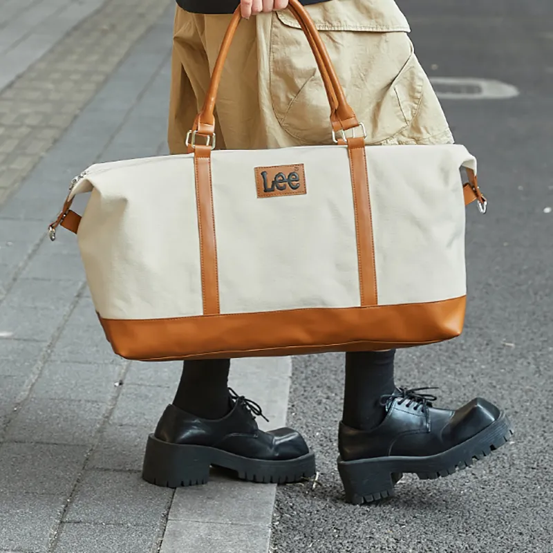 Lee Canvas Bag, Handbag, Shoulder Bag, Crossbody Bag, Travel Bag For Women's 26L Unisex Khaki/Black/Denim Blue-4