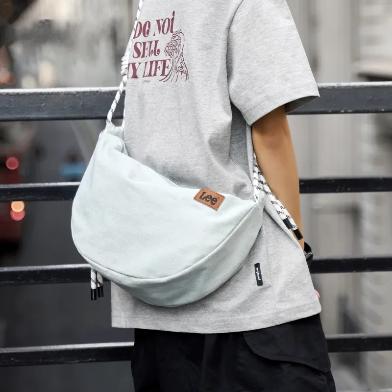 Lee Denim Dumpling Bag Crossbody Bag Regular Unisex Denim Blue/Gray White/Blue White/Black-9