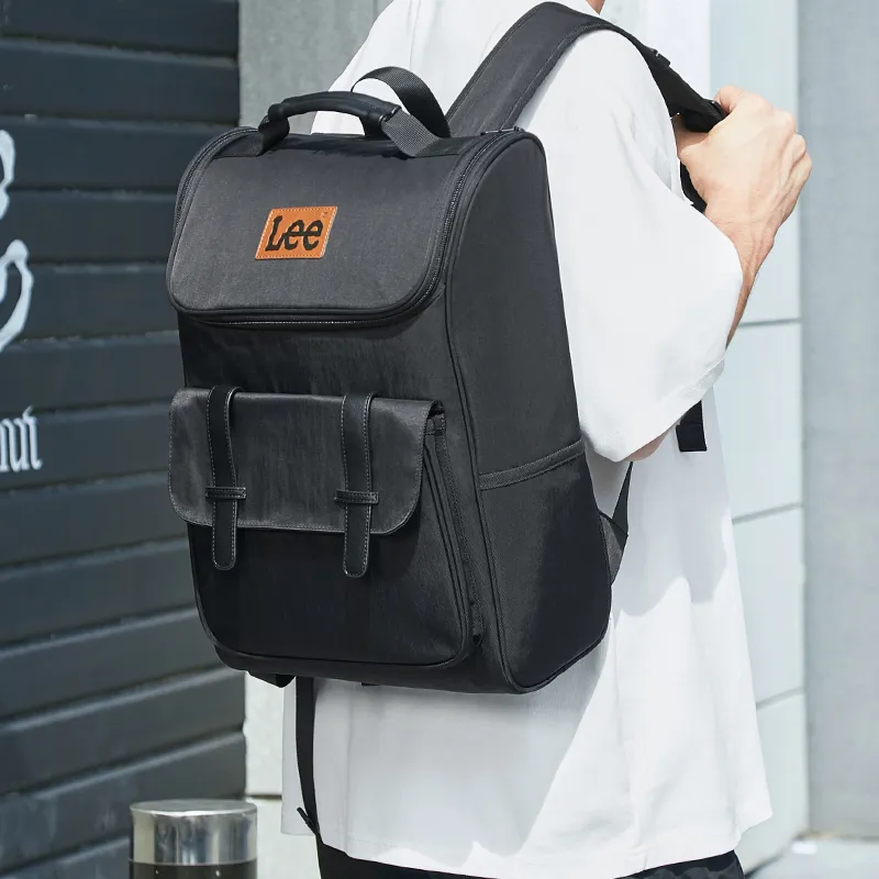 Lee Oxford Vintage Backpack Casual Bag Regular Unisex Khaki/Black-12