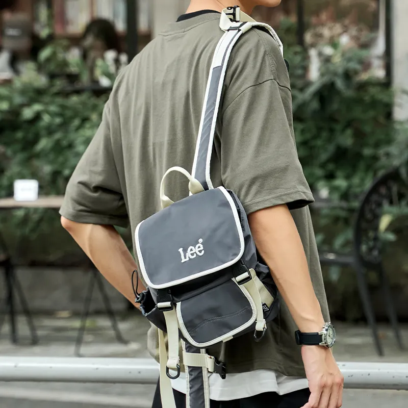 Lee Oxford Backpack Regular Unisex Khaki/Black Gray Color-10