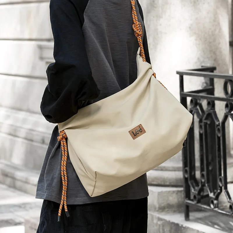 Lee Denim American Vintage Shoulder Bag, Crossbody Bag Medium Size Unisex Black/Denim Blue/Khaki-12