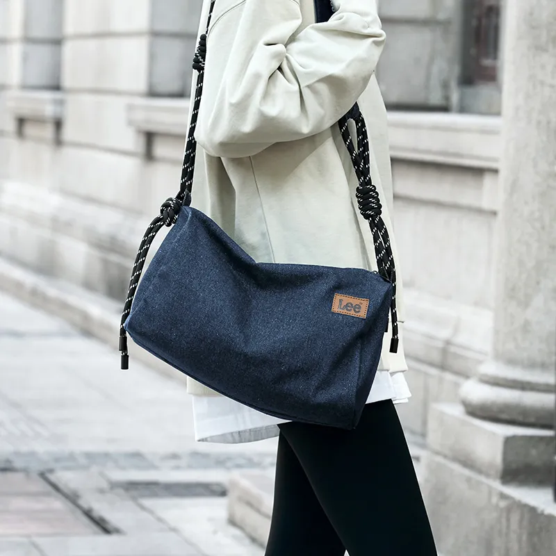 Lee Denim Versatile Sling Bag, Sports Shoulder Bag, Crossbody Bag Regular Unisex Black/Denim Blue/Khaki-7