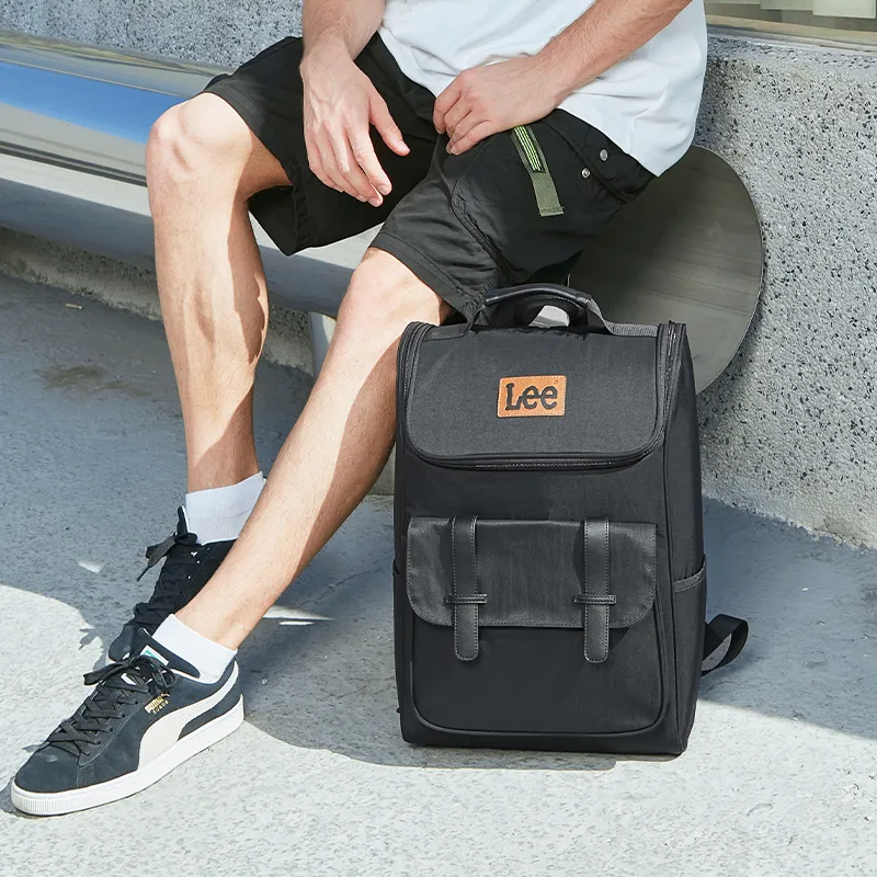 Lee Oxford Vintage Backpack Casual Bag Regular Unisex Khaki/Black-13