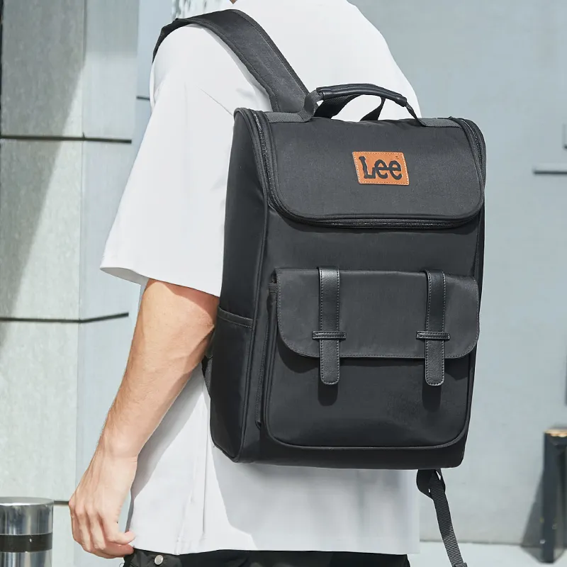 Lee Oxford Vintage Backpack Casual Bag Regular Unisex Khaki/Black-14