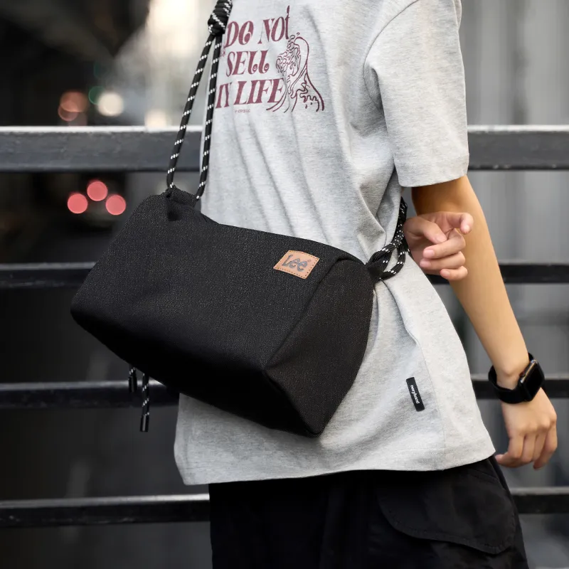 Lee Denim Versatile Sling Bag, Sports Shoulder Bag, Crossbody Bag Regular Unisex Black/Denim Blue/Khaki-4