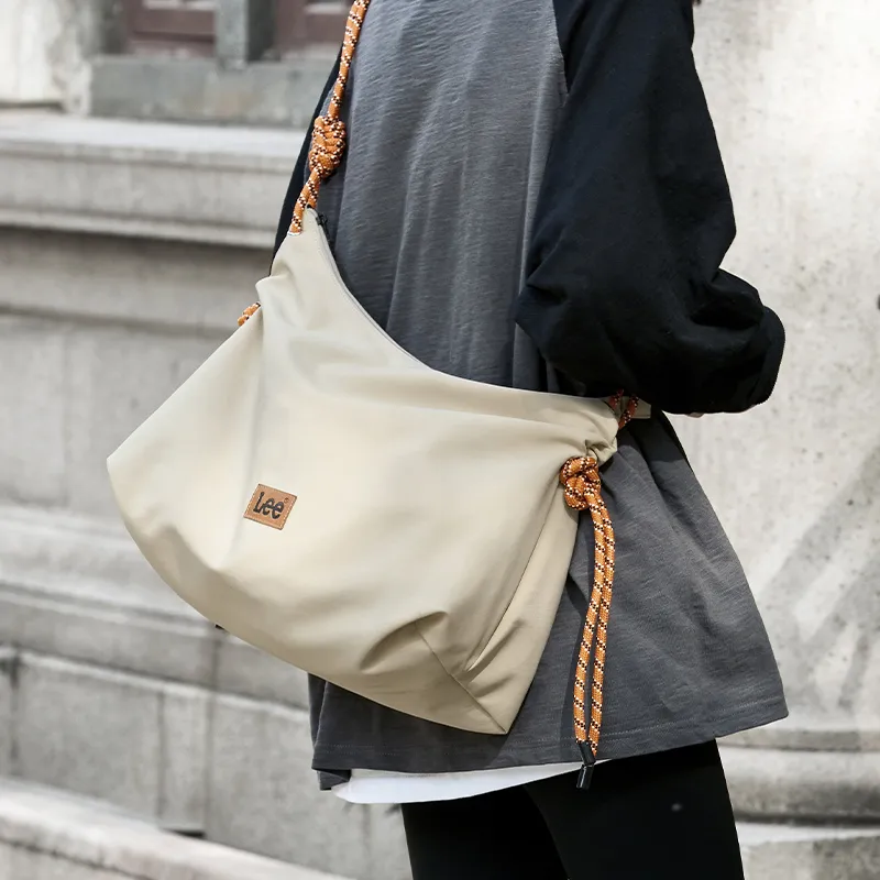 Lee Denim American Vintage Shoulder Bag, Crossbody Bag Medium Size Unisex Black/Denim Blue/Khaki-11