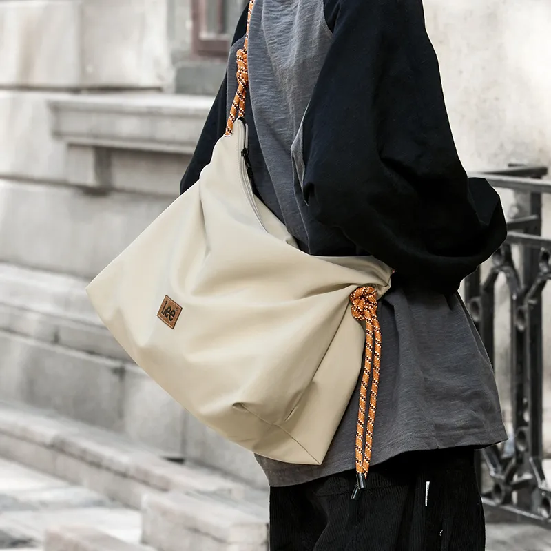 Lee Denim American Vintage Shoulder Bag, Crossbody Bag Medium Size Unisex Black/Denim Blue/Khaki-13