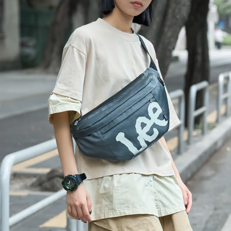 Lee Oxford Sports One Shoulder Crossbody Fanny Pack Unisex Black/gray Blue/khaki-6