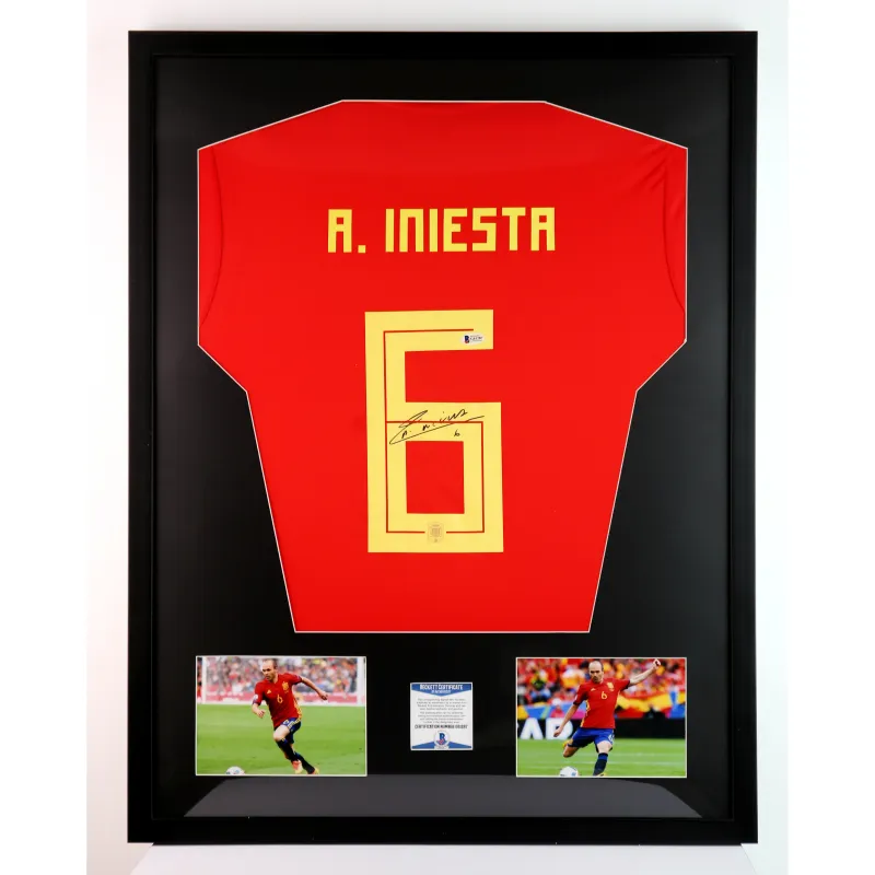 Huayitaojin Spanish National Team Football Fan Supply Framed Included With Bekett Certificate-4