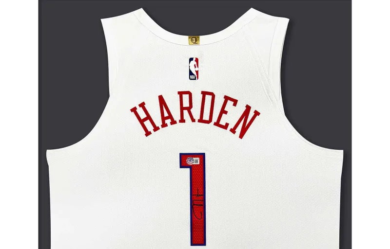 Huayitaojin Clippers White AU Player Edition Jersey BAS Certified Framed 110x78cm Home Decoration Treasured Collection-2