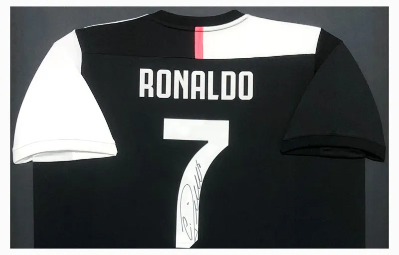 Huayitaojin Juventus Black White Fan Edition Jersey ICONS Certificate Framed 114x85CM Men's Collectible Classic Unisex-2
