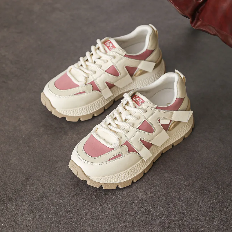 GEMEIQ Cushioned Height Increase Wear-Resistant Lightweight Low-Top Elegant Versatile Comfortable Casual Shoes Women's-5