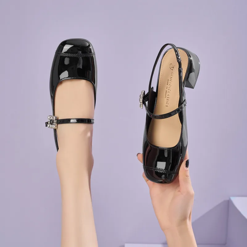 GEMEIQ Block Heel High Heels 4.5cm Women's-2