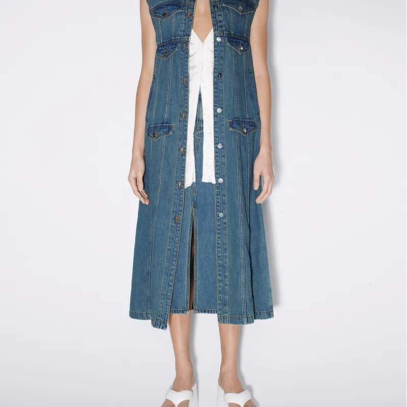 IMMI Denim Long Skirts Women's Blue-7